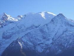 Le mont blanc, vu de Chamonix