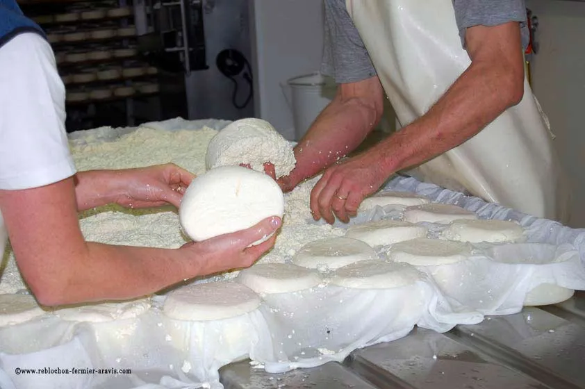 Fabrication traditionnelle du reblochon fermier dans les Aravis