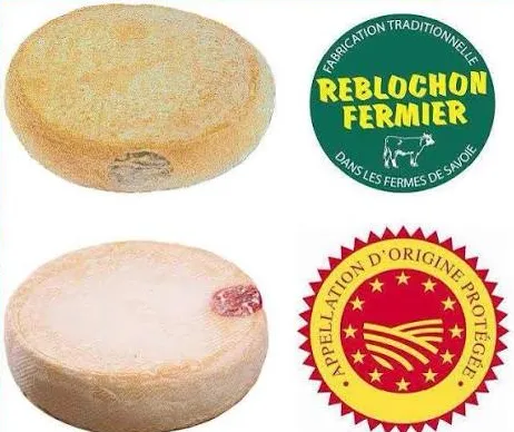 Pastille de caséine verte ou rouge, pour un reblochon fermier ou laitier