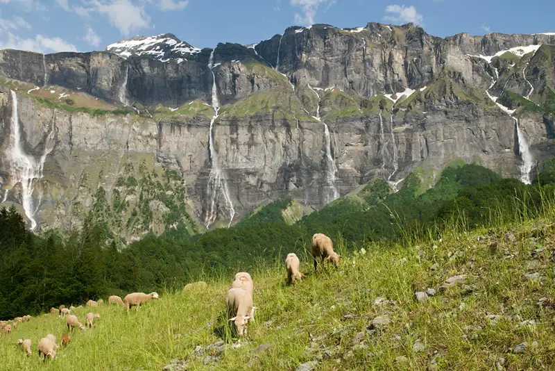 Quelques unes des nombreuses cascades du cirque du Fer à Cheval