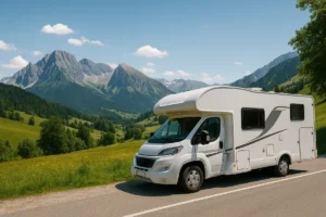 camping car en montagne