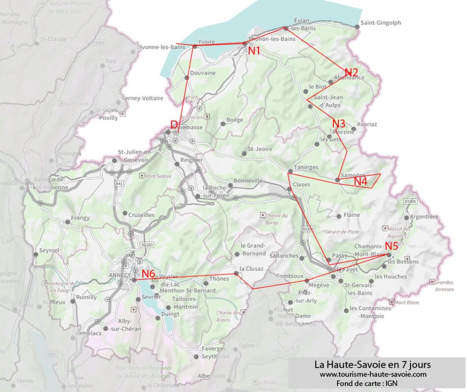 notre itinéraire pour visiter la Haute-Savoie en 7 jours