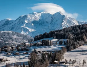 vue sur le Mont Blanc depuis Combloux