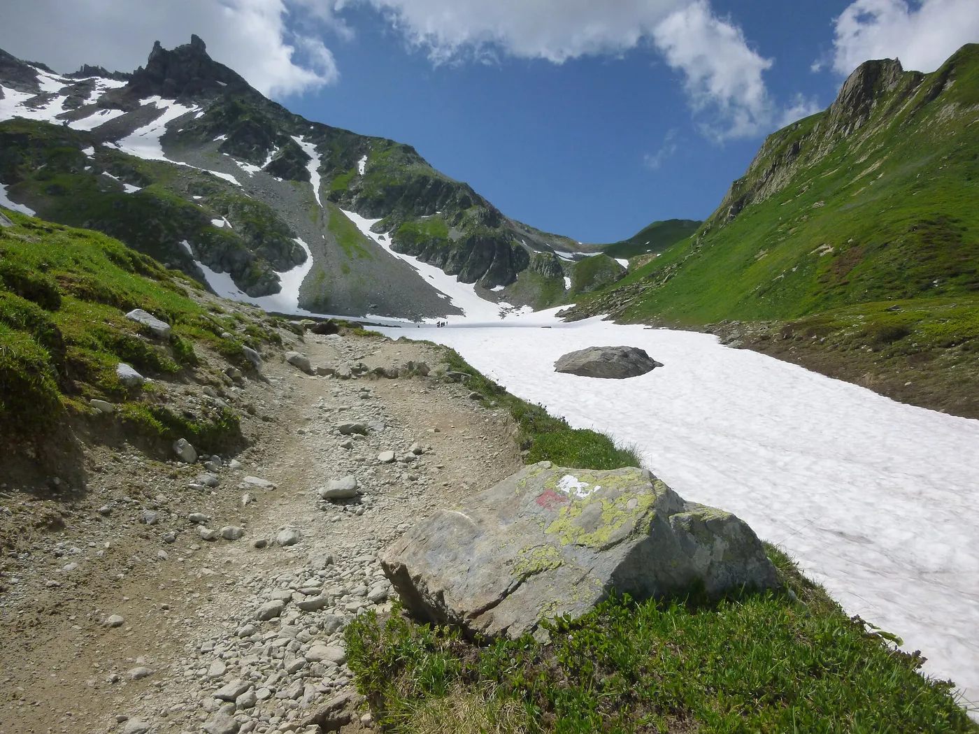 TMB au nord du col du Bonhomme