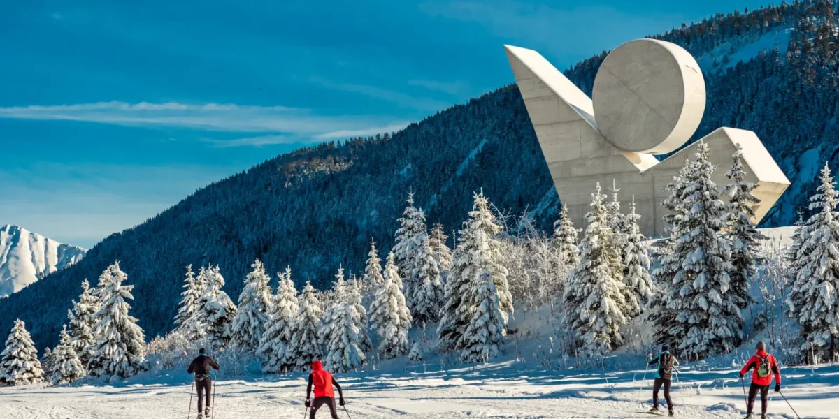 Ski de fond au plateau des Glières - photo Gilles Piel