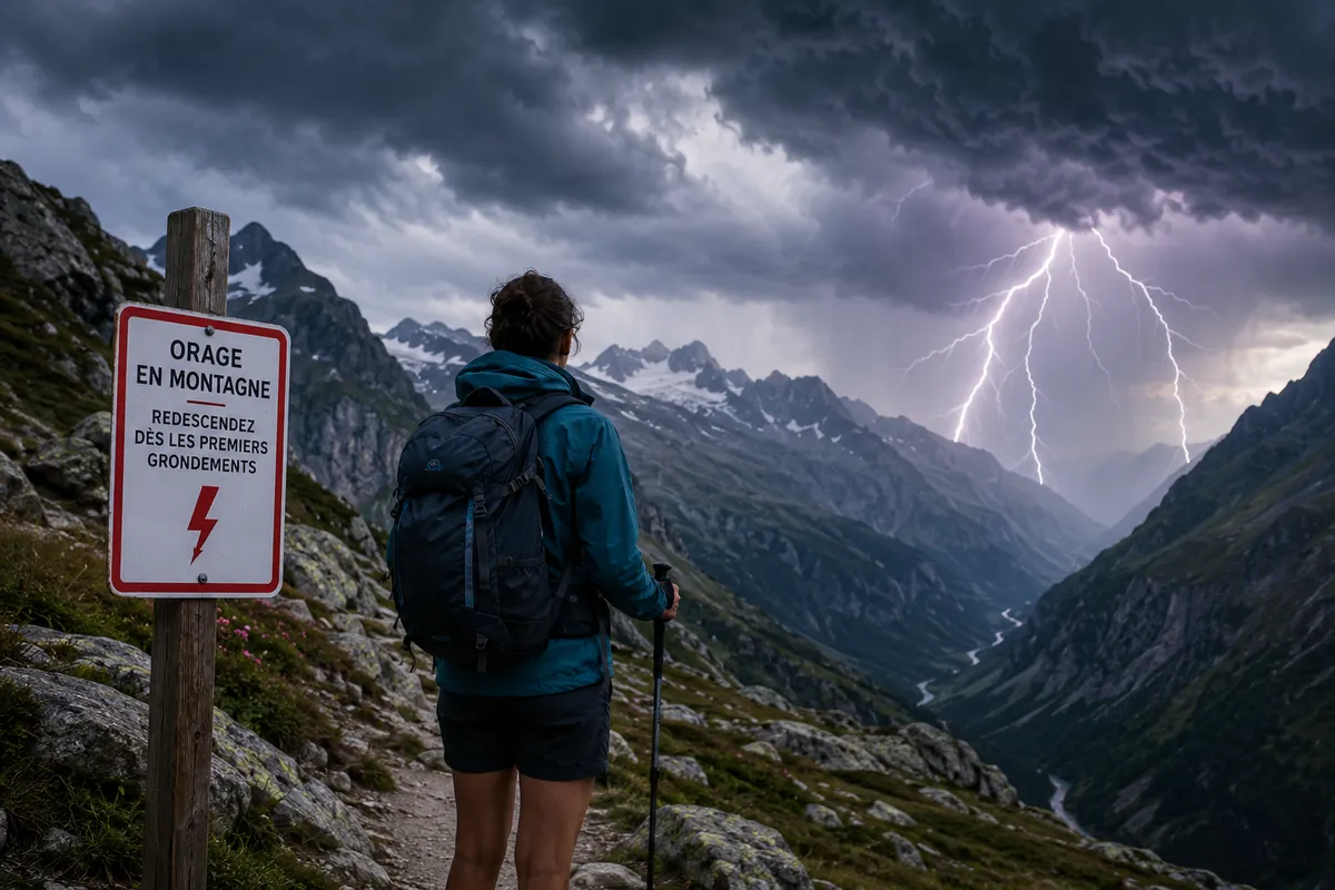 orage en montagne