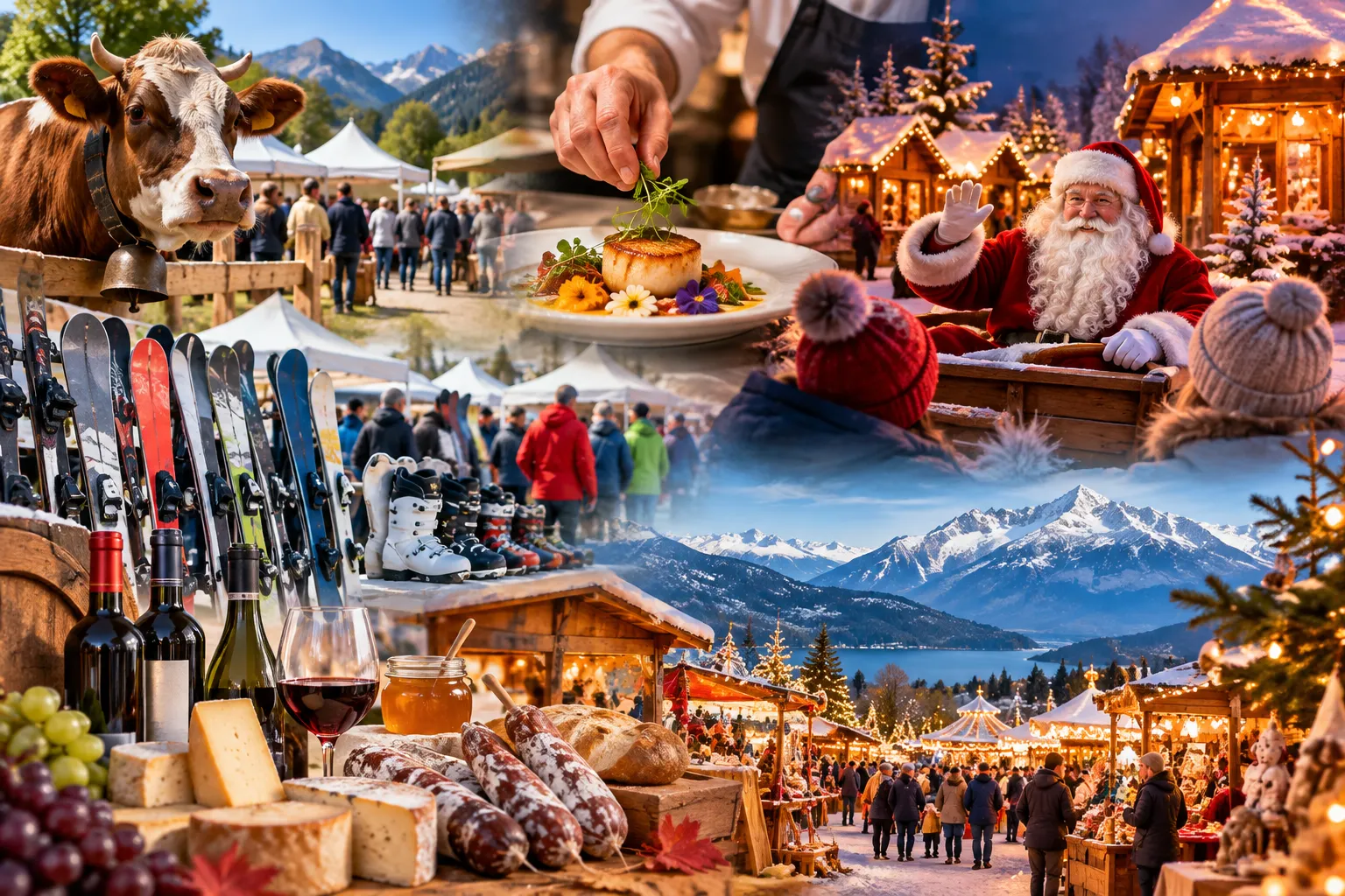 Fête alpine entre neige et traditions