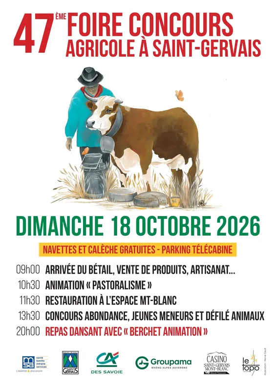 Affiche de la foire agricole de Saint Gervais 2026