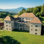 Le château de Clermont vu du ciel